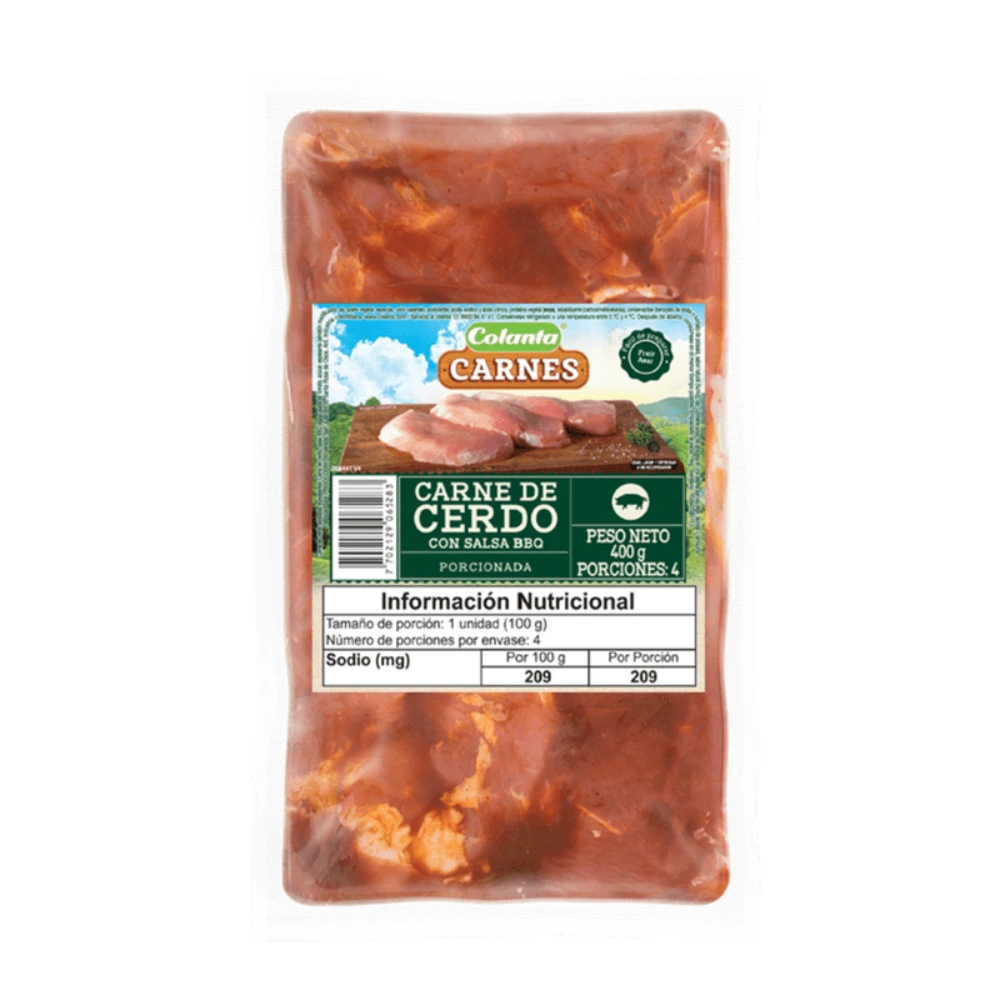 Carne de Cerdo con Salsa BBQ Colanta X 400 g