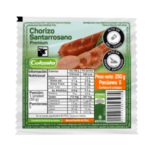 Chorizo Santarrosano Premium Colanta X 250 g