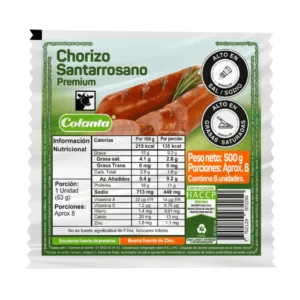 Chorizo Santarrosano Premium Colanta X 500 g