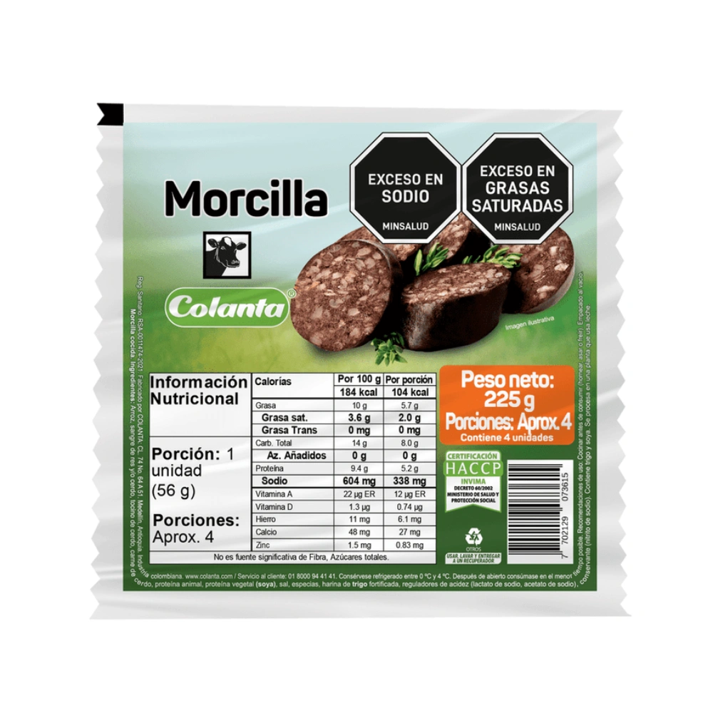 Morcilla Colanta X 225 g
