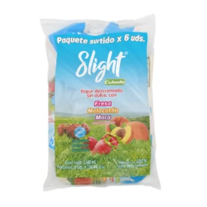 Paquete de Yogur en Bolsa Slight Surtido 190 ml X 6 U