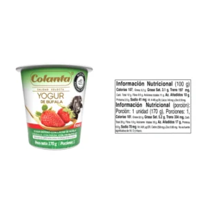 Yogur de Búfala Fresa Colanta X 170 g