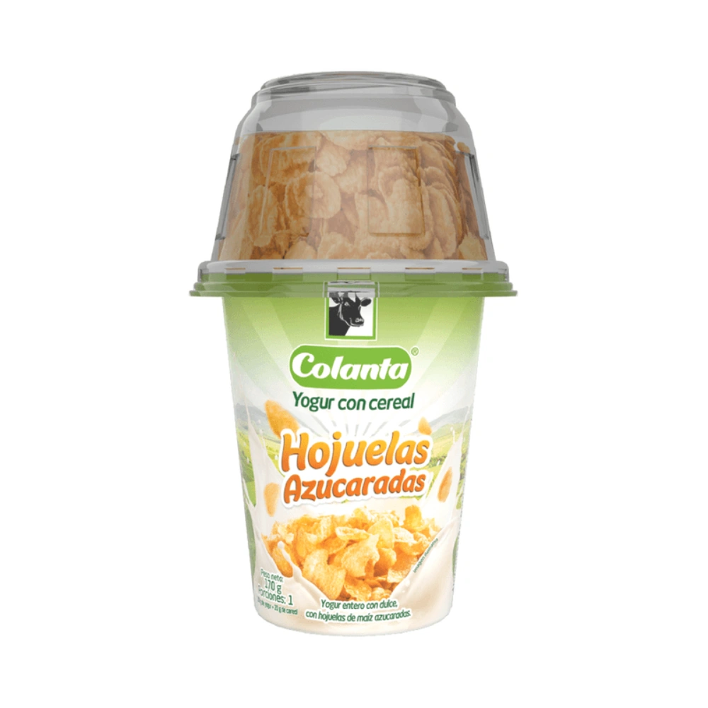 Yogur Con Hojuelas Azucaradas Colanta X 170 g